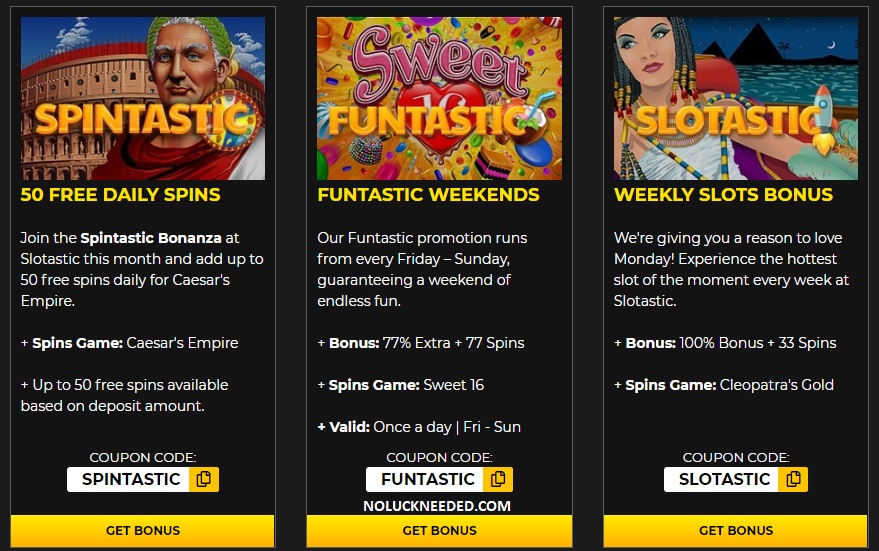 Slotastic casino promotions
